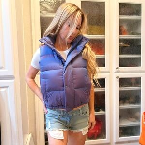 Lululemon Women’s Wunder Puff Cropped Vest Heathered Wild Indigo. Size 2